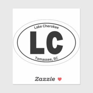 Lake Cherokee LC Vinyl Sticker - weiß