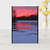 Lake Chilton Sunset Jede Occasion Card Karte (Gelbe Blume)