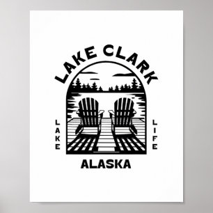 Lake Clark Alaska Outdoor Vintage Poster