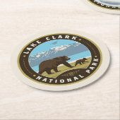 Lake Clark National Park Runder Pappuntersetzer (Angewinkelt)