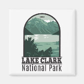 Lake Clark Nationalpark Alaska Vintag Magnet (Vorne)