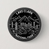 Lake Clark Nationalpark Alaska Vintag Monoline
