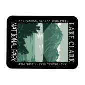 Lake Clark Nationalpark Alaska Vintag Not leidend Magnet (Horizontal)