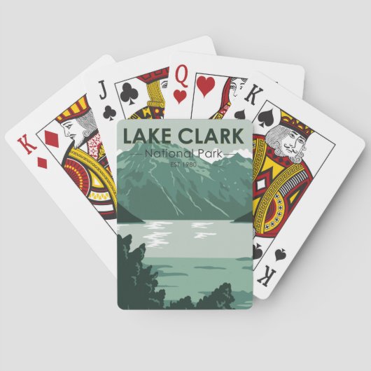 Lake Clark Nationalpark Alaska Vintag Spielkarten (Rückseite)