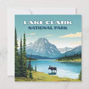 Lake Clark Nationalpark Alaska Vintage-Postkarte
