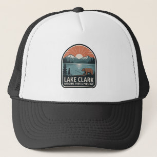 Lake Clark Nationalpark Vintage Abzeichen Truckerkappe