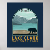 Lake Clark Nationalpark Vintages Emblem