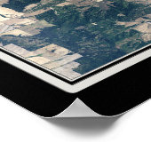 Lake Coeur d'Alene Idaho Satellite Poster Karte (Ecke)