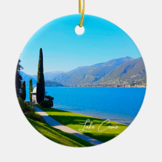 Lake Como Bellagio Walkway Italy Keramik Ornament