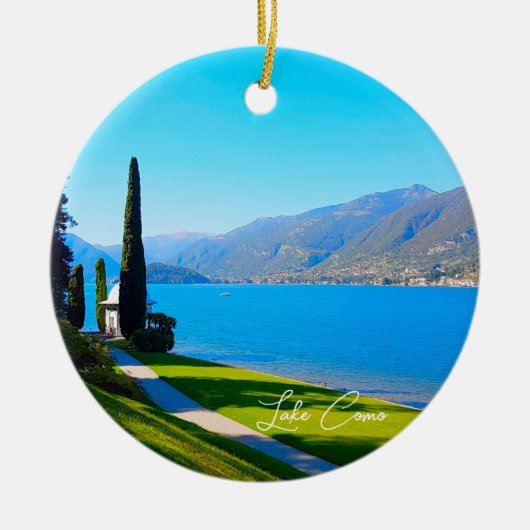 Lake Como Bellagio Walkway Italy Keramik Ornament (Vorne)