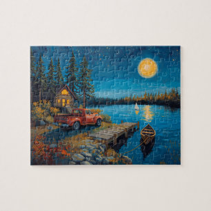 Lake Como Café Kopfsteinpflasterstraße Puzzle