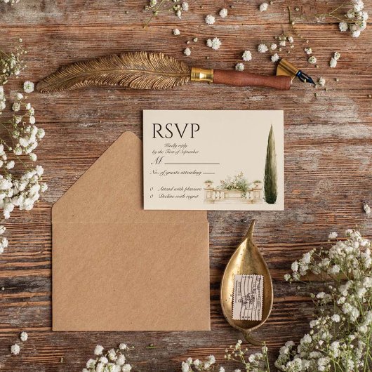 Lake Como Destination RSVP Karte