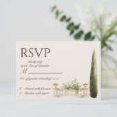 Lake Como Destination RSVP Karte (Stehend Vorderseite)