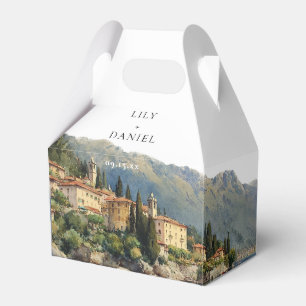 Lake Como Italien  Wasserfarben-Geschenkbox zur Ho Geschenkschachtel