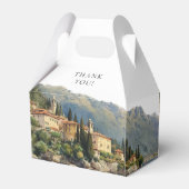 Lake Como Italy  WatercolorWedding Favor Box Geschenkschachtel (Rückseite)