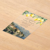 Lake Como Lemons Italian Wedding Acryleinladungen (Ablage )
