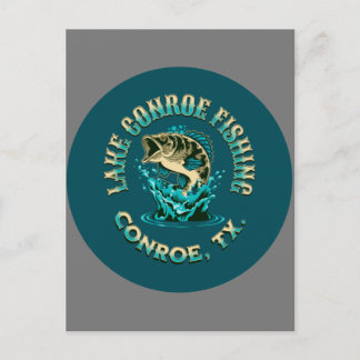 Lake Conroe Fishing, Conroe, TX Postkarte