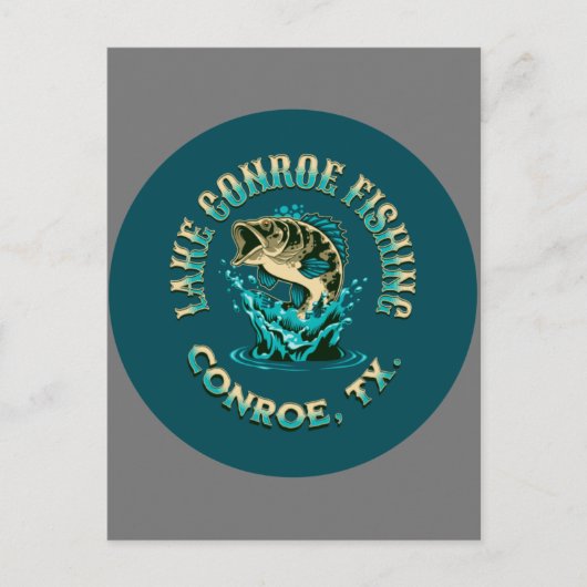 Lake Conroe Fishing, Conroe, TX Postkarte (Vorderseite)
