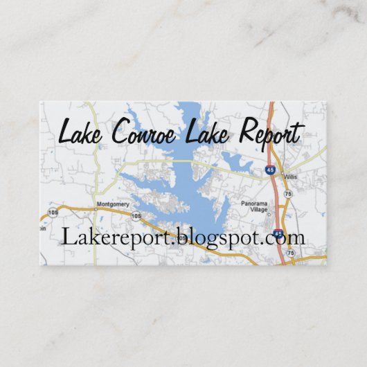 lake_conroe_lakefront_real_Anwesen, Conroe See ... Visitenkarte (Vorderseite)