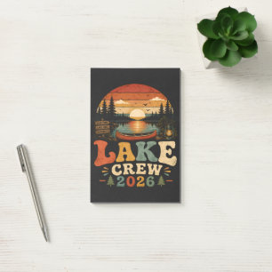 Lake Crew 2026 Familie See Urlaub passend Post-it Klebezettel
