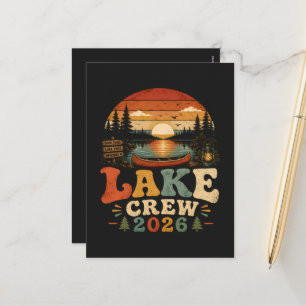 Lake Crew 2026 Familie Seebad Urlaub passend Feiertagspostkarte