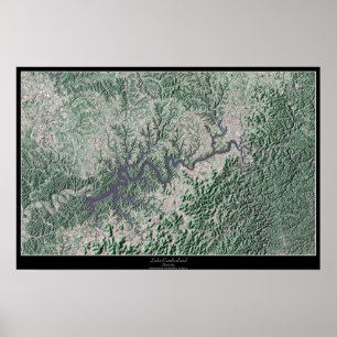 Lake Cumberland Kentucky, Kentucky satellite poste Poster