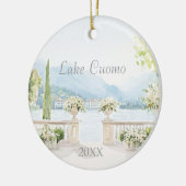 Lake Cuomo Dated Keramik Ornament (Links)