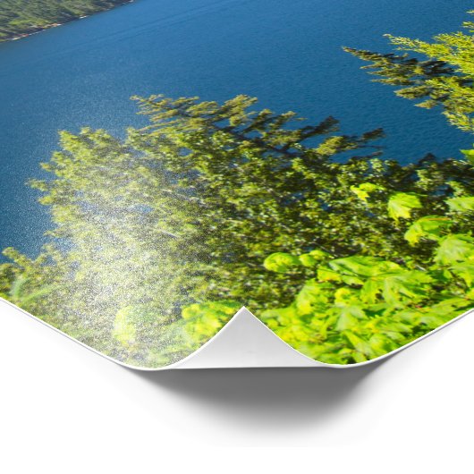 Lake Cushman Summer Print Fotodruck (Ecke)