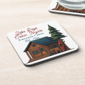 Lake Days, Cabin Nights Personlized Getränkeuntersetzer (Linke Seite)