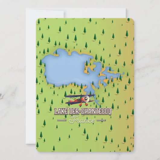 Lake Der Chantecoq, france Lake Map (Vorderseite)