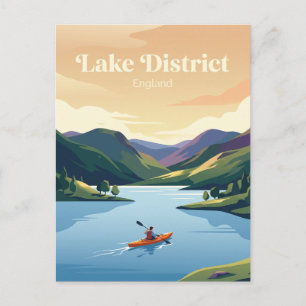 Lake District, England, Paddler Postkarte