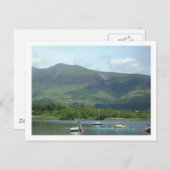 Lake District Mountain & Boats Postkarte (Vorne/Hinten)
