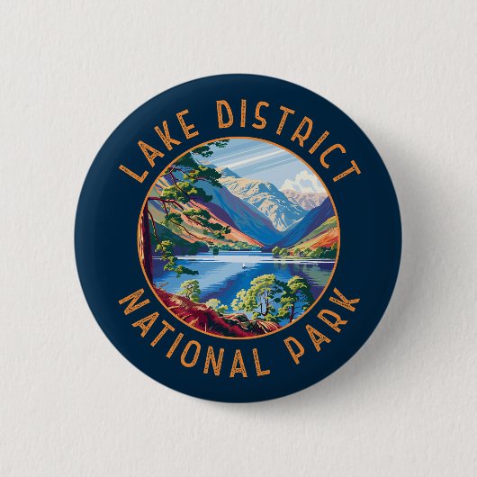 Lake District National Park England geplagt Button (Vorderseite)