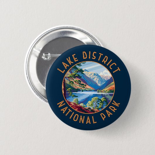 Lake District National Park England geplagt Button (Vorne & Hinten)