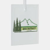 Lake District National Park Green Stripes Ornament Aus Glas (Vorderseite Rechts)