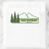 Lake District National Park Green Stripes Rechteckiger Aufkleber (Tasche)