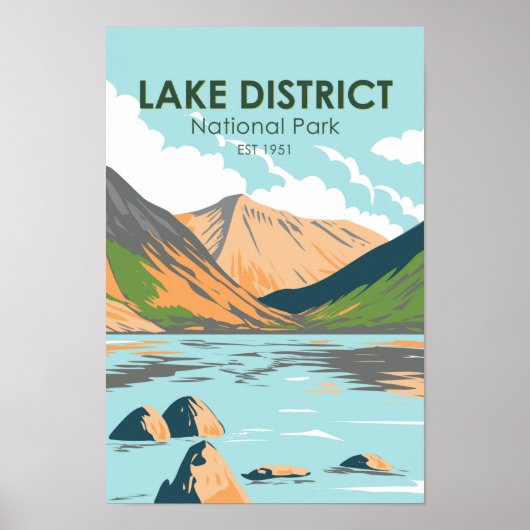 Lake District National Park Wasdale Head England Poster (Vorne)