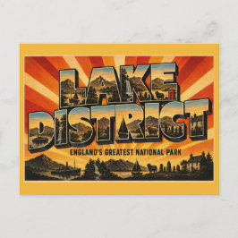 Lake District Nationalpark England Vintage Reise Postkarte