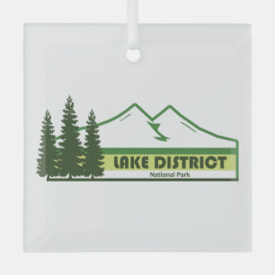 Lake District Nationalpark Grüne Streifen Ornament Aus Glas