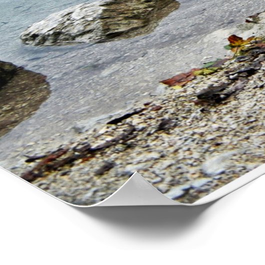 Lake Dock Boathouse Poster (Ecke)