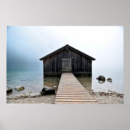 Lake Dock Boathouse Poster (Vorne)