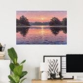 Lake During Dusk Poster (Heimbüro)