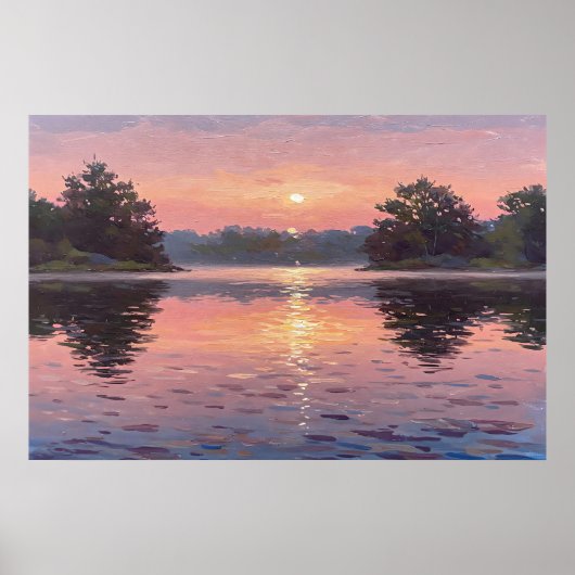 Lake During Dusk Poster (Vorne)