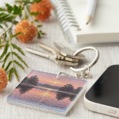 Lake During Dusk Schlüsselanhänger (Vorderseite rechts)