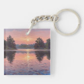 Lake During Dusk Schlüsselanhänger (Rückseite)