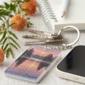 Lake During Dusk Schlüsselanhänger (Vorderseite rechts)