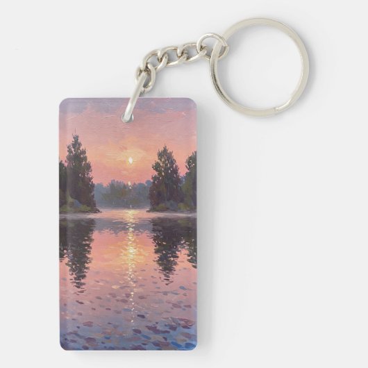 Lake During Dusk Schlüsselanhänger (Rückseite)