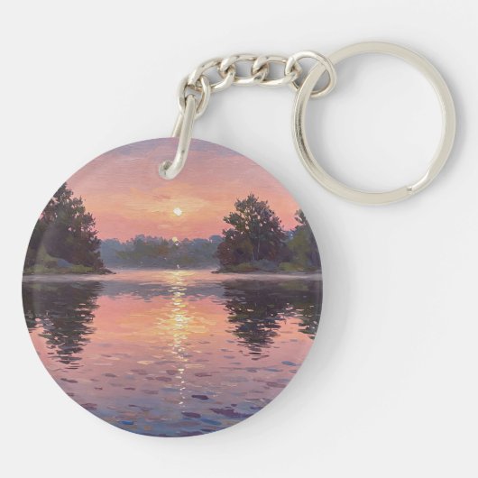 Lake During Dusk Schlüsselanhänger (Rückseite)