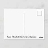 Lake Elizabeth Fremont Ca. Postkarte (Rückseite)