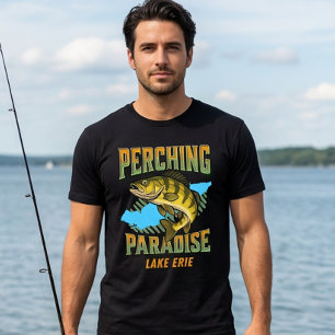 Lake Erie Barsch Fischparadies Barsch Angler T-Shirt